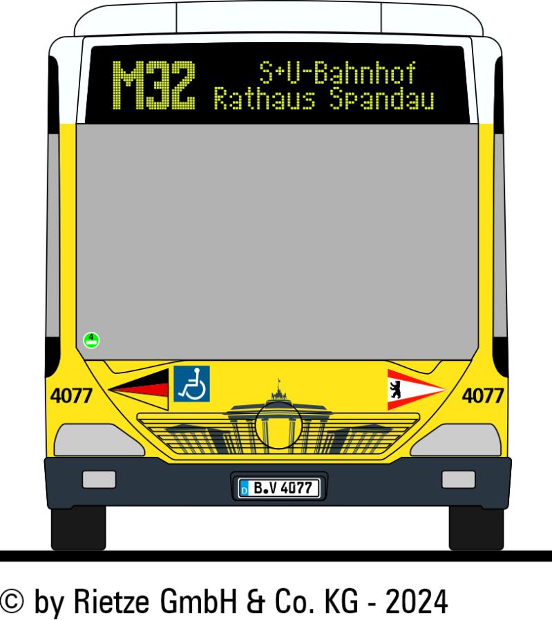 MB Citaro O530 G BVG Berlin Wagen 4077 M32 SU Rathaus Spandau