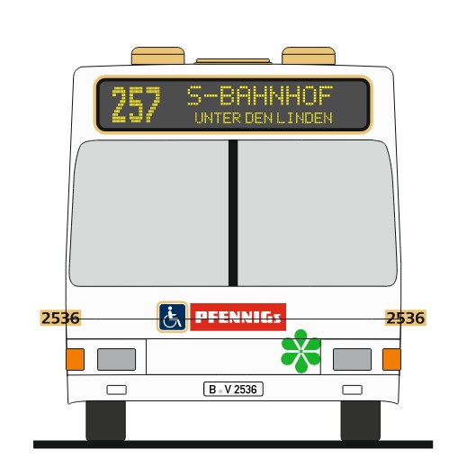 MAN NG272 BVG 2536 - Pfennings Linie 257 - S-BAHNHOF UNTER DEN LINDEN